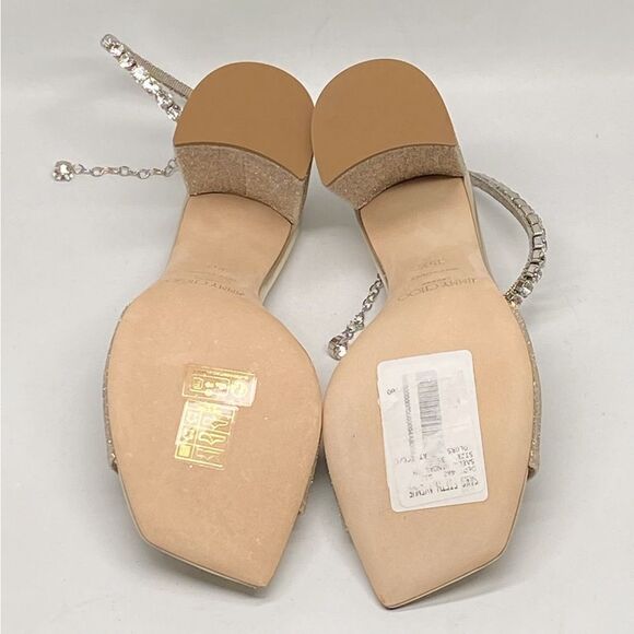 Jimmy Choo  Saeda 85MM Glitter Sandals size 35.5 - Picture 14 of 15